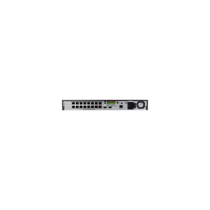 NVR 8 Megapíxel / 16 canales / H.265 / P2P Wisenet / 16 puertos PoE / 128Mbps