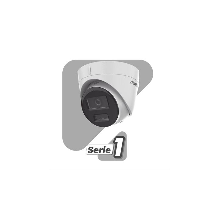 [Dual Light] Turret IP 2 Megapixel / Lente 2.8 mm / 30 mts IR + 30 mts Luz Blanca / Micrófono Integrado / ACUSENSE