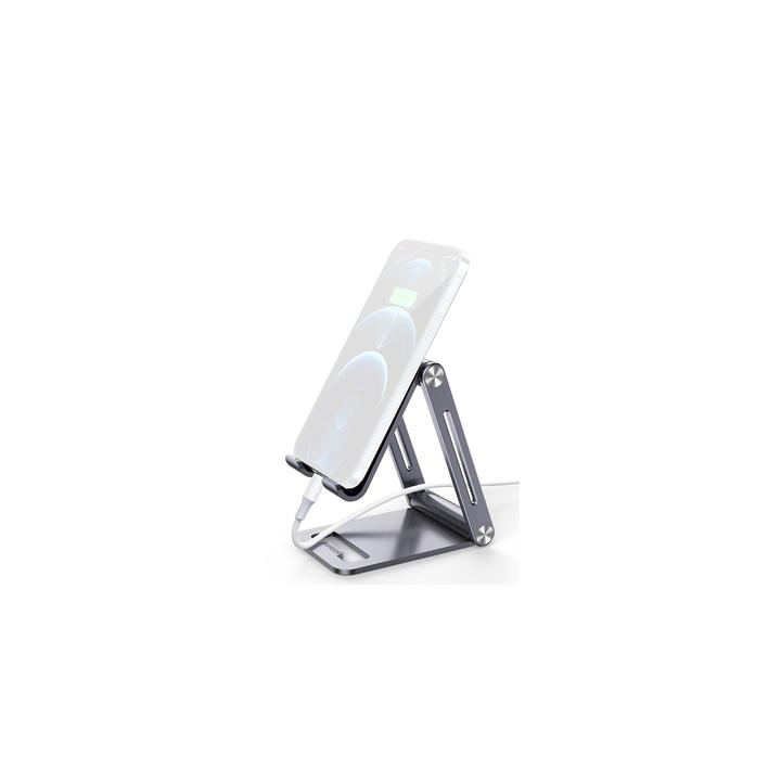 Soporte para Teléfono Celular de Aluminio | Angulo Ajustable | Amplia Compatibilidad con dispositivos de 4.7'' a 7.9''