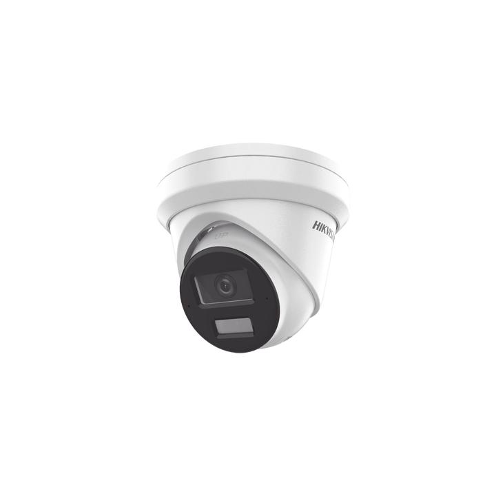 [Dual Light + 2 Micrófonos Integrados] Turret IP 8 Megapixel (4K) / Lente 2.8 mm / 30 mts Luz Blanca + 30 mts IR /