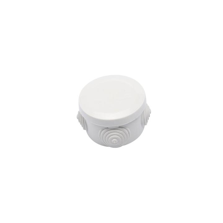 Caja Derivación-Conexión de Plástico Circular con 4 Glándulas de Goma (70 diámetro X 48 alto mm). Para