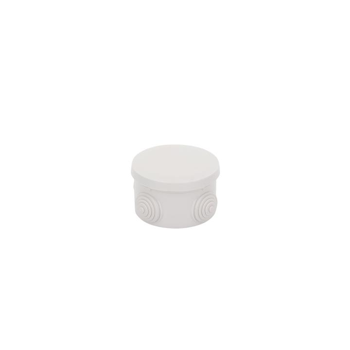 Caja Derivación-Conexión de Plástico Circular con 4 Glándulas de Goma (70 diámetro X 48 alto mm). Para